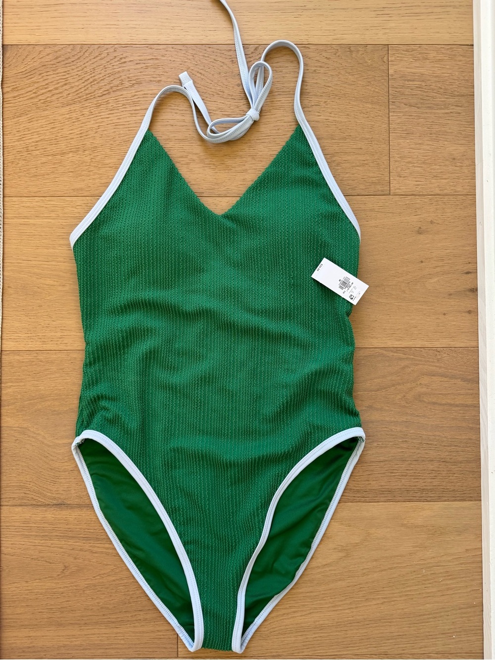 Old Navy Ribbed V-Neck Halter One-Piece Swimsuit